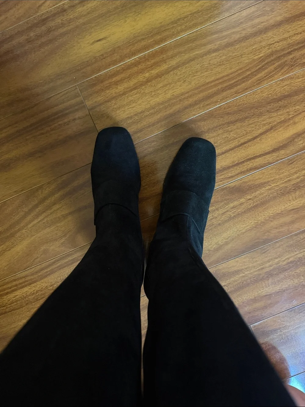 Rochas Black Suede Over-the-Knee Boots